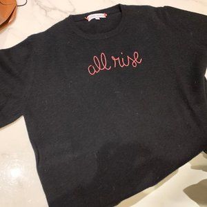 Lingua Franca Black Cashmere Sweater